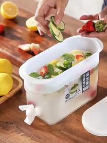 Ấm đun nước lạnh 1 chiếc --- Có vòi riêng, thoát nước tiện lợi, không chiếm không gian, chống vỡ và chịu nhiệt độ cao, vòi chống rò rỉ, hộp đựng đồ uống, thích hợp cho gia đình, nhà bếp, phòng khách, nhà hàng, du lịch ngoài trời, cắm trại, tiệc tùng, quán bar, tụ tập, đựng nước chanh, trà hoa quả, rượu vang, trà sữa, bia, cà phê, soda, bình đựng đồ uống thông thường - Nhiều màu - Xem 6