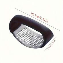 1 قطعة عصارة ثوم من الفولاذ المقاوم للصدأ - مفرمة ثوم يدوية قوية بمقبض إرجونومي، تصميم آمن للغسالة الآلية، سحق الثوم بسهولة بدون كهرباء، أداة مطبخ حديثة | مادة سهلة التنظيف، مفرمة ثوم