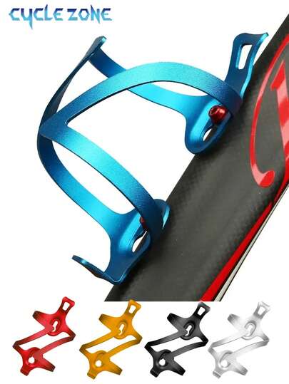 Portaborraccia per bicicletta, in lega di alluminio con attrezzo per l'installazione, portabicchiere per bicicletta da montagna e da corsa, costruzione in metallo robusta