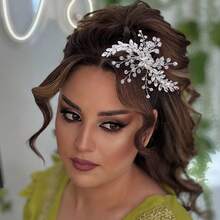 1 Stück Silber & Champagner Farbiger Haarkamm Haarschmuck für Frauen, handgefertigter Kristall Strass Braut Hochzeit Haaraccessoire, geeignet für Hochzeit, Verlobung, Party, Geburtstag Frisur