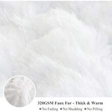 Plush Shaggy Duvet Cover Set, Ultra Soft Fluffy Bedding Sets 3 Pieces (1 Fuzzy Comforter Cover + 2 Pillow Cases), Zipper Close (, Pink), Luxury Bedding - 白色 - 查看 4