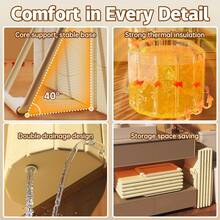 Milky Way Foldable Soaking Bathtub For Adults, Portable Large Size PVC Material Hot Tub With Thermal Insulation, Ideal Home SPA And Relaxation Spa Bath For Comfortable Use - 1.5m Gold With Cover - View 6