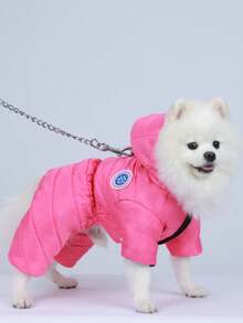 四腿保暖狗狗外套，防风保暖狗狗背心，适合户外活动，适合中小型犬