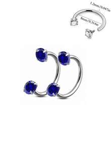 2 Pieces Of C-Shaped Nose Ring Stainless Steel Perforated Jewelry, Suitable For Various Wearing, Earrings, Lip Rings, Nose Rings, Jewelry For Birthday Gifts