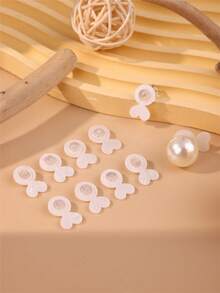 10/30/50pcs Heart-Shaped Silicone Earring Backs, Suitable For Heavy Earrings, Invisible Lift Supports To Prevent Sagging Earlobes, Secure Earring Lifter For Earrings And Pendants - Ear Plug - View 3