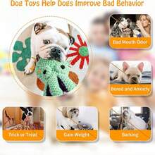 [Popular Choice] 1pc Durable Bite-Resistant Pet Companion Interactive Plush Octopus Dog Toy, Squeaker Teething & Chewing Toy, Suitable For Medium-Sized Dogs, Large Dogs, Loud Sound, Anti Dismantling - 青綠色 - 查看 5