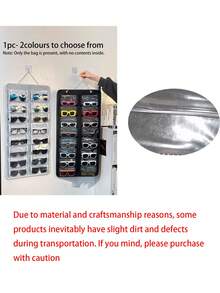 1 件/2 件门后太阳镜收纳整理器、壁挂式毛毡眼镜收纳袋、挂式衣柜眼镜收纳架、眼镜展示架（两种颜色可选）