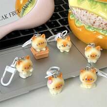 6 pezzi Portachiavi carino 3D a forma di gatto siamese, ciondolo per borsa a forma di gattino adorabile, accessori personalizzati per fidanzata/coppia/migliore amica, accessori per borsa con portaidentità, accessori per auto, regali di Natale per insegnanti e sorelle