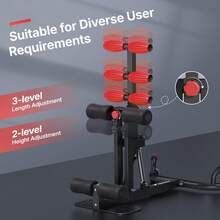 MERACH Deep Squat Machine, Adjustable Glutes Trainer Machine, Core Leg Push Up Workout Machine For Home Gym - Đen và đỏ - Xem 4