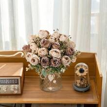 1/3PCS Artificial Peony Flowers Silk Hydrangea Bouquets Artificial Roses Fake Plants For Spring Autumn Decorations, Wedding Vase For Home,Dining Room, Bedroom,Kitchen,Bathroom Decorations,Mother Day Gift, Festival Birthday Party Accessories, Outdoor Garden Decorations, Autumn Decorations,Flower Bouquet,Table Decoration,Autumn Decor,Autumn Home Decor,Fake Flower