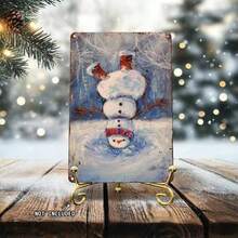 Rustic Christmas Metal Sign Plaque Custom Festive Wall Art For Winter Home Or Gift Decoration Home Decor Christmas Decorations Room Decor