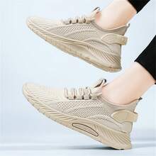 Novos Tênis Esportivos Casuais da Moda, Tênis Respiráveis de Malha para Mulheres Plus Size