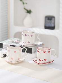 1 件畅销陶瓷大号 300ml 马克杯，明星同款，返校/毕业季，派对/家居礼物，咖啡/牛奶杯，心形 - 彩色 - 查看 9