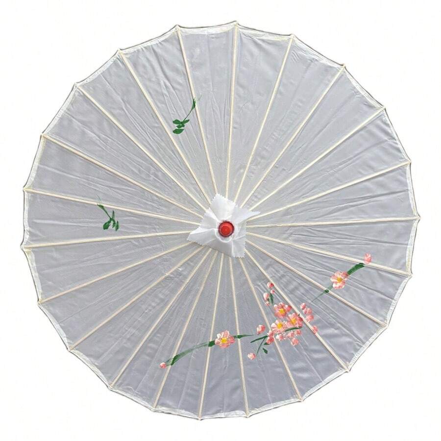 Sombrilla de bambú colorida para decoración de bodas, tela de sombrilla de bambú estilo chino H G Q - Blanco - Ver 1
