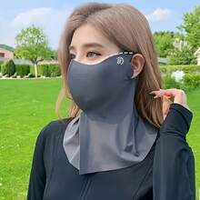 1 Women's Summer Breathable Face Mask, Full Face Coverage, Neck Protection, Sun Hat, Suitable For Summer Travel - Black - View 7