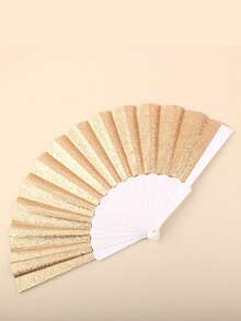 Glittering Hand Fans,Large Folding Flicker Light Hand Fan, Waterproof Material, Suitable For Tai Chi Martial Arts, Family Parties, Concerts, Graduation Season, Homecoming Season, Dance Performances, Decorations, Wedding Decor, Birthday Gifts,Valentine'S Day Gifts, Birthday Theme Performance & Festival Ball Gift,Group Lot,For Women,Holiday Essential