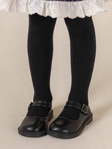 7pcs Girls' Solid Color Leggings/Tights, Suitable For Students Everyday Wear, All Seasons - Multicolor - View 9
