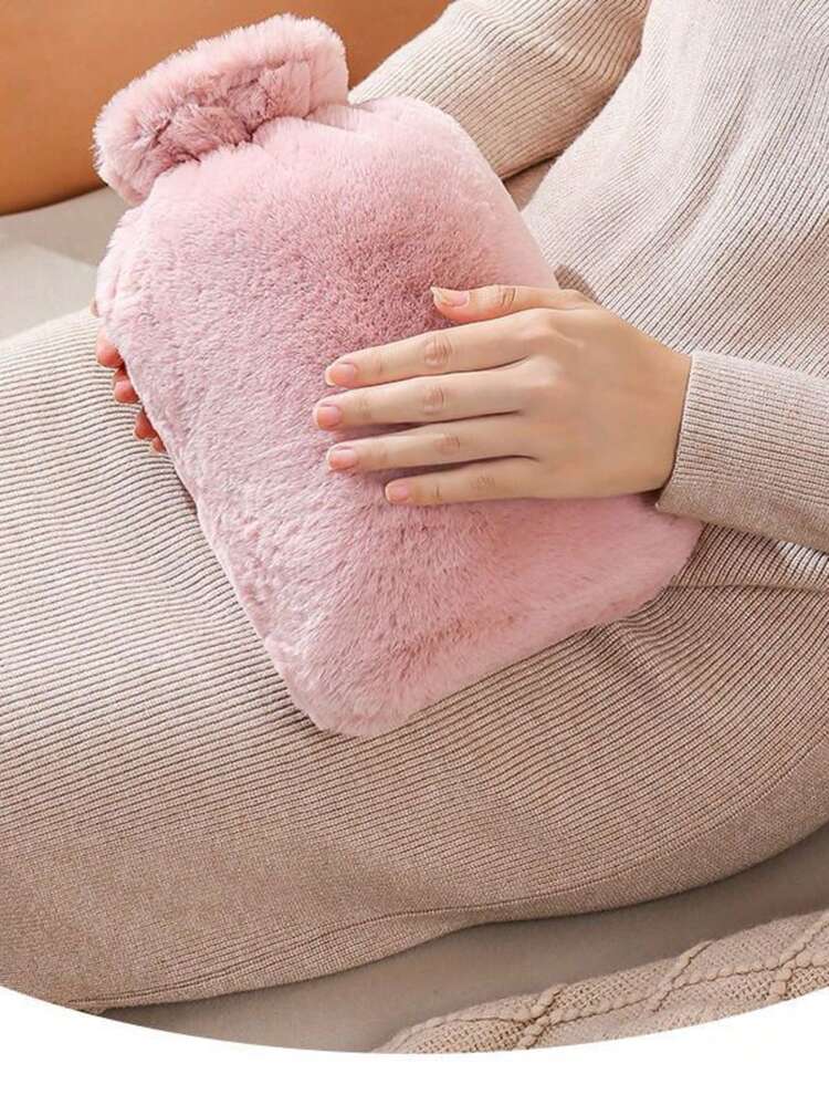 Bolsa de agua caliente, llena de agua, se puede usar para compresas calientes y calentamiento de estómago. Bolsa calentadora de pies para mujeres antidetonante y engrosada. Bolsa calentadora de mano rellena de agua. Bolsa calentadora de mano rellena de agua con piel de conejo sintética. Adecuado como regalo para el Día de San Valentín, Ramadán y otras ocasiones. - Multicolor - Añade 3