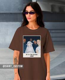 Sousou No Frieren Elfa Meme Rappers Gangster Anime Streetwear Otaku Aesthetic T-Shirt - Rỉ Nâu - Xem 2