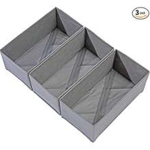 3pcs Foldable Clothing Storage, Canvas Drawer Organizer - Foldable Socks, Underwear And Other Storage Boxes - Perfect For Closets, Bedrooms, Dormitories, Wardrobes, Etc