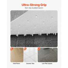 Tapete para silla de oficina de 91 x 122 cm para pisos alfombrados, protector de piso de plástico con tachuelas, antideslizante y fácil de limpiar, se desliza suavemente debajo del escritorio para oficina en casa (rectangular) - PVC rectangular de 36 x 48 pulgadas - Ver 3