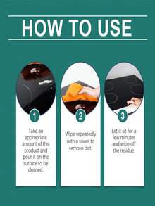 多用途清洁剂、清洁乳、厨房清洁剂、陶瓷炉清洁剂和抛光剂，用于家用厨房清洁电磁炉和陶瓷炉，去除污渍 - 彩色 - 查看 7