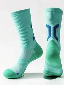 1/5 Pairs Professional Basketball Socks, Thick Terry Cushion, Breathable, Outdoor Running Socks For Men And Women, Fitness Mid-Calf Socks, Fall