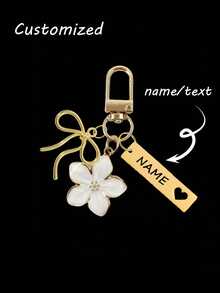 1pc Customized Metal Sakura Flower Keychain, Lightweight And Graceful Sakura Design With Tag Accessory, Suitable For Bag, Car Keys, Couple & Holiday Gifts,Delicate Romance,Warm Ambience, Autumn Home Refresh, Home Harmony,Chic Design - Multicolor - View 20