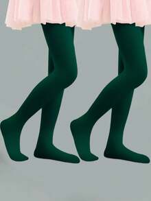 4 Packs/2 Packs Girls Ballet Leggings Dance Pantyhose Red Christmas Leggings - Multicolor - View 20