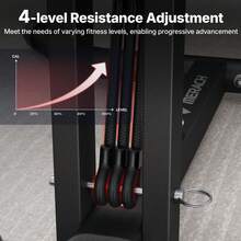 MERACH Deep Squat Machine, Adjustable Glutes Trainer Machine, Core Leg Push Up Workout Machine For Home Gym - Đen và đỏ - Xem 5
