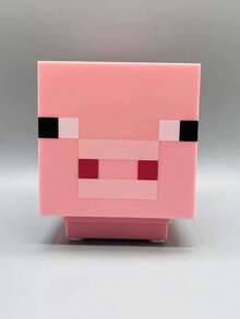 Minecraft 1 Commemorative Edition Collector's Series Minecraft Creeper/Pink Pig Night Light - Cute Style, USB Rechargeable, Creeper Calls Suitable For Bedroom Decoration And Relaxation, Perfect For Sleep/Christmas & Birthday Gifts, Suitable For Teens & Adults, Themed Party (Without USB Cable) Product Sent Without Power And Needs To Be Charged By Itself