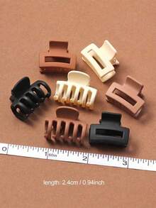 10/20 pièces Mini Pinces à cheveux ornées de Plumeria pour cheveux épais, épingles à cheveux antidérapantes pour femmes, accessoire de cheveux mignon et solide, convient aux cheveux bouclés volumineux dans des couleurs café mat élégantes (Pince à cheveux uniquement, sac de rangement non inclus, couleur aléatoire)