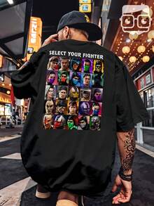 Oversized T-Shirt Streetwear Dragon Ball Z Majin Boo Gordo Anime REF 7293 VEST NERD - 黑色 - 查看 5