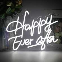 暖白色婚礼霓虹灯，字母形状，家具装饰，适用于墙壁房间装饰，婚礼订婚派对，商店，客厅，甜品店，宿舍，LED 霓虹灯，万圣节圣诞节节日礼物，男孩女孩，USB 供电，可定制霓虹灯