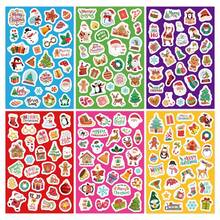 Merry Christmas Stickers Bulk For Kids 170 PCS Christmas Decorations Cute Snowman Santa Stickers For Envelopes Gifts Scrapbooking Crafts Cards Xmas Office School Classroom Holiday Party Favors,Christmas Stocking Stuffers For Kids, Xmas Gift - Multicolor - View 12
