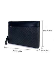 高品质男士包袋 奢华真皮手提包 彰显奢华品味的品牌男士包袋 时尚男士手拿包 休闲旅行卡包 钱包 设计师腋下包 圣诞礼物 小袋 黑色钱包 圣经包 新年礼物 情人节礼物 - 黑色 - 查看 5