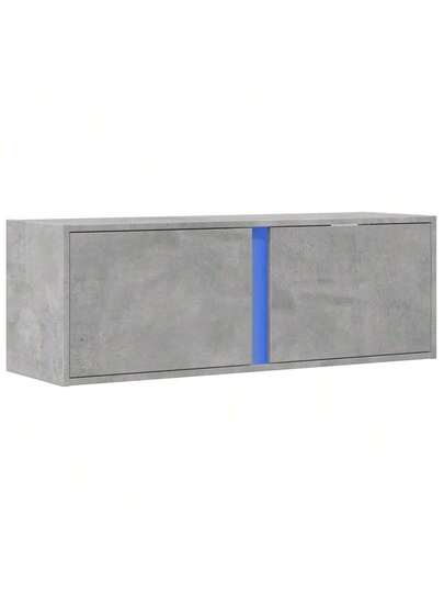 VidaXL TV Wand Unit LED Lighting 100x31x35 Cm Concrete Grijs view 3