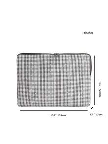 Solid Color Minimalist Luxury Star Pattern Laptop/Tablet Sleeve, Multi-Size - Grey - View 8