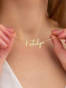 1pc S925 Sterling Silver Custom Name Necklace - Personalized Jewelry With Cursive/Script Fonts - Ideal Gift For Girlfriends, Besties & Self - Perfect For Birthdays, Anniversaries & Daily Chic Outfits