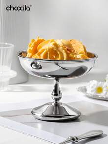 choxila 1 pièce Bol à glace en acier inoxydable, coupe à dessert, plateau, porte-bougie, bol à collation, plateau à fruits, pour la maison, le restaurant, la cuisine, la cour, la Fête nationale saoudienne, la rentrée scolaire