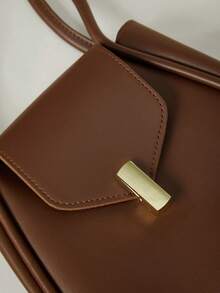 2025 Fashionable High-Quality Large Capacity Tote Bag, Casual Minimalist Shoulder Bag For Travel Winter Gifts - Coffee Brown - View 6