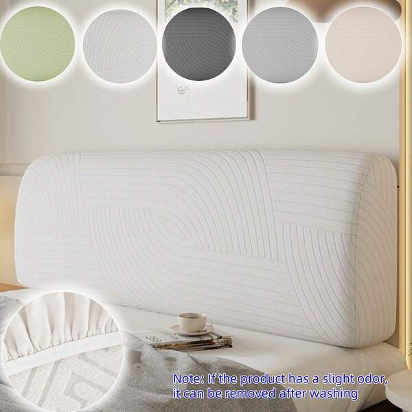 1pc, Jacquard Velvet Bed Head CoverElastic Dustproof HeadboardProtector,The Fabric Is Elastic And Suitable For Headboard Heights Of 60-70 Cm,Soft & Skin-Friendly,Bedroom Accessory