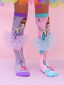 A Pair Of Lovely Ballet Girls, Skirt Accessories, Suitable For Kids Knee-High Socks, Suitable For Daily Summer Campus Wear And Party Use - Multicolor - View 6