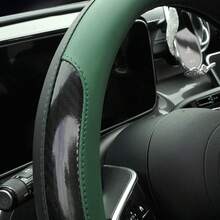 Universelle Kunstleder Lenkradabdeckung mit Innenkreis - rutschfest, langanhaltend, leicht zu reinigen, universelle Passform für die meisten Fahrzeuge (38cm), Autoradabdeckung, strapazierfähiges Material, angenehmer Griff, Autozubehör