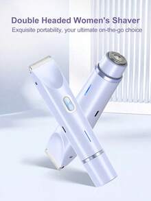2-In-1 Women's Electric Shaver, Rechargeable Dual Head Electric Shaver For Legs, Arms, Body, Underarms Hair Trimming, Wet & Dry Use, Great Mother's Day Gift For Family And Friends - Multicolor - View 14