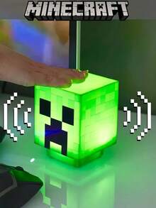 Minecraft 1 Commemorative Edition Collector's Series Minecraft Creeper/Pink Pig Night Light - Cute Style, USB Rechargeable, Creeper Calls Suitable For Bedroom Decoration And Relaxation, Perfect For Sleep/Christmas & Birthday Gifts, Suitable For Teens & Adults, Themed Party (Without USB Cable) Product Sent Without Power And Needs To Be Charged By Itself