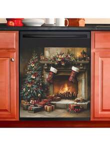 1 pieza Calcetín decorativo de árbol de Navidad para chimenea, adecuado para decoración de dormitorio, sala de estar, hogar, baño. Regalo divertido para cumpleaños, graduación, decoración navideña para el hogar