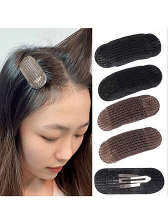 2 Pairs Fluffy Invisible Volumizing Hair Clips, Simple Women Seamless Root Padding Thickener, Essential Hair Accessories For Bangs And Hair Volume Boost, Hair Styling Kit, For Barber Salon Beauty Travel Essentials ,Hair Styling Tools