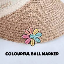 彩色八瓣花设计磁性高尔夫球标记夹 - 轻松在果岭上找到球，是送给高尔夫球手的完美礼物 - 八瓣花 - 查看 7