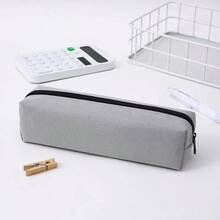 1 Pc Oxford Cloth Pencil Case – Minimalist Solid Color, Multi-Purpose Pen Pouch | Student Cartucheras Escolares